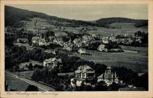 Ak Świeradów Zdrój Bad Flinsberg Schlesien, Panorama vom Haumberg aus