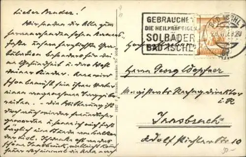 Ak Bad Ischl in Oberösterreich, Landschaftsaufnahme, Städtische Häuser, Kirche, Bergpanorama, ...