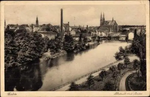 Ak Görlitz in der Lausitz, Altstadt, Neisse