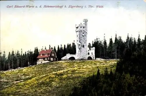 Ak Elgersburg in Thüringen, Carl Eduard Warte, Hohewartskopf