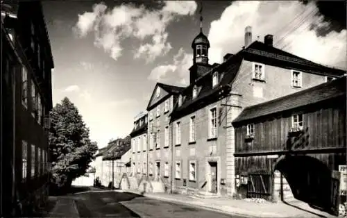 Ak Saalburg Ebersdorf in Thüringen, Straßenpartie in Ebersdorf, Gebäude