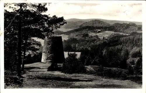Ak Oerlinghausen in Lippe, Windmühlenturm, Jugendherberge, Blick vom Tönsberg