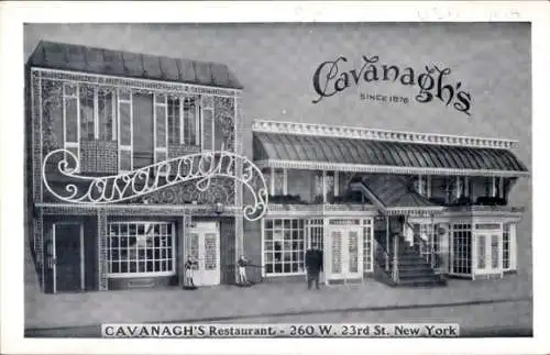 Ak New York City USA, Cavanagh's Restaurant, seit 1876, 260 W. 23rd St.,  Steak- und Seafood-R...