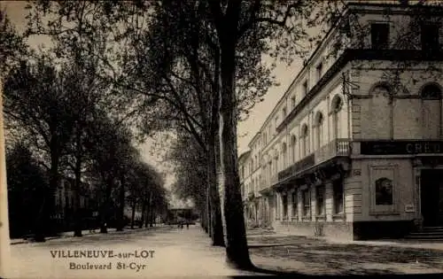 Ak Villeneuve sur Lot Lot et Garonne, Boulevard St. Cyr