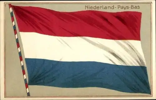 Präge Ak Niederlanxde, Landesflagge