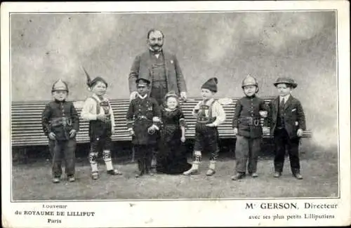 Ak Royaume de Liliput, Verkleidete Liliputaner, Direktor M Gerson