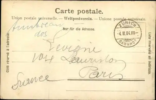 Ak Zürich Stadt Schweiz, Der Zürichsee, Vogelperspektive, Berge im Hintergrund, Poststempel