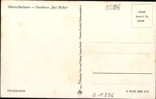 Ak Ohorn in Sachsen, Gasthof Zur Eiche