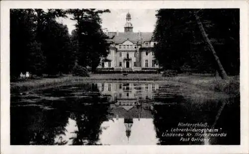 Ak Lindenau in der Oberlausitz, Hinterschloss, Lehrerbildungsheim