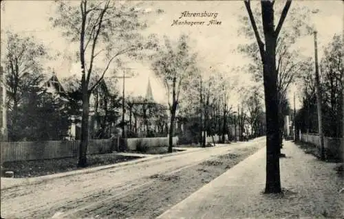 Ak Ahrensburg in Holstein, Manhagener Allee