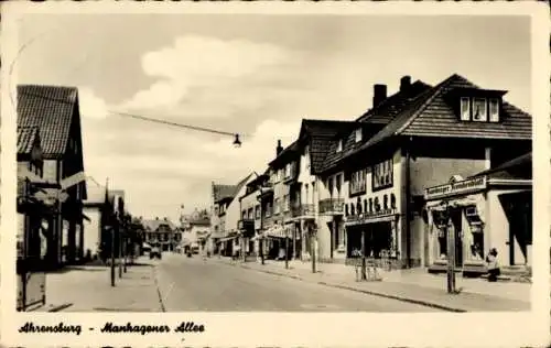 Ak Ahrensburg in Holstein, Manhagener Allee, Geschäfte