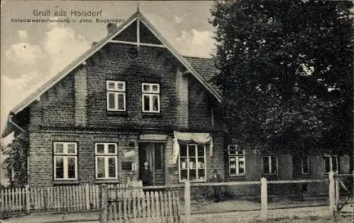 Ak Hoisdorf in Schleswig-Holstein, Kolonialwarenhandlung Johs. Singelmann