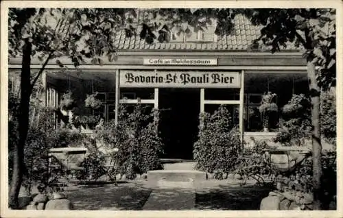 Ak Hoisdorf Schleswig-Holstein, Pension und Cafe am Waldessaum, Bavaria St. Pauli Bier, R. Hammann