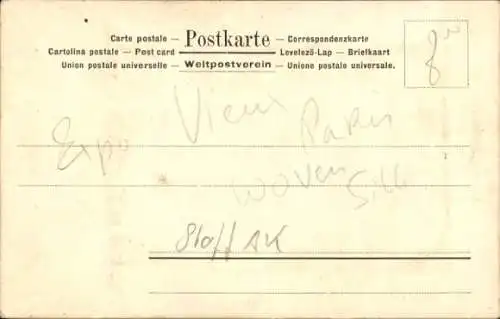 Seiden Ak Weltausstellung Paris 1900, Alt-Paris