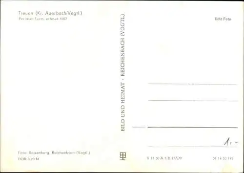 Ak Perlas Treuen im Vogtland Sachsen, Perlaser Turm