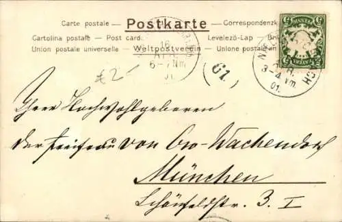 Künstler Ak Deutsche Volkslieder, Ich hatt einen Kameraden