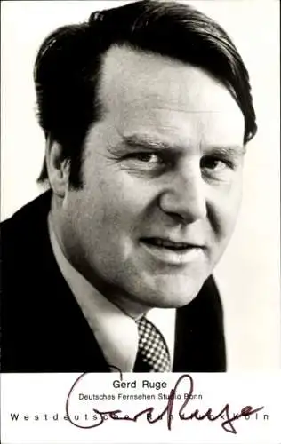 Ak Schauspieler Gerd Ruge, Autogramm, Portrait