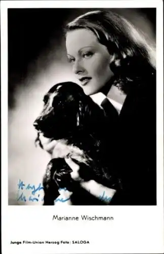 Ak Schauspielerin Marianne Wischmann, Portrait, Autogramm, Es geschehen noch Wunder
