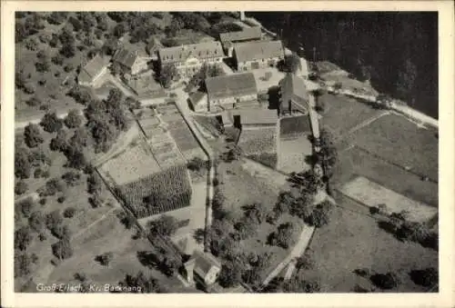 Ak Großerlach in Württemberg, Fliegeraufnahme, Arbeitskolonie Erlach