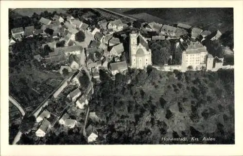 Ak Hohenstadt Abtsgmünd Ostalbkreis, Fliegeraufnahme