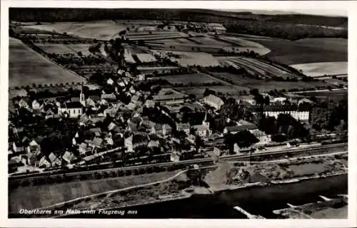 Ak Obertheres Theres in Unterfranken, Fliegeraufnahme