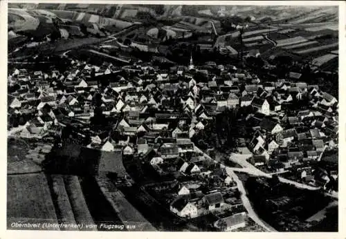 Ak Obernbreit in Unterfranken, Fliegeraufnahme