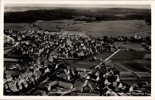 Ak Ehningen Baden Württemberg, Ehningen vom Flugzeug aus