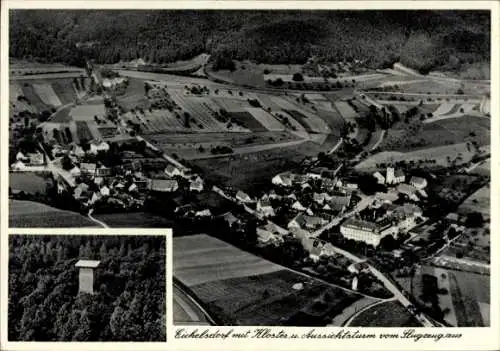 Ak Eichelsdorf Hofheim in Unterfranken, Kloster, Aussichtsturm, Fliegeraufnahme