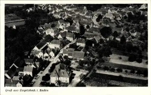 Ak Siegelsbach in Baden, Fliegeraufnahme
