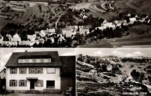 Ak Ochsenwang Bissingen an der Teck, Randecker Maar, Fliegeraufnahme, Gasthaus zur Krone