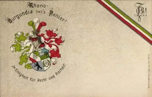 Studentika Ak Berlin, Corps Rheno Burgundia, Wappen, RSC