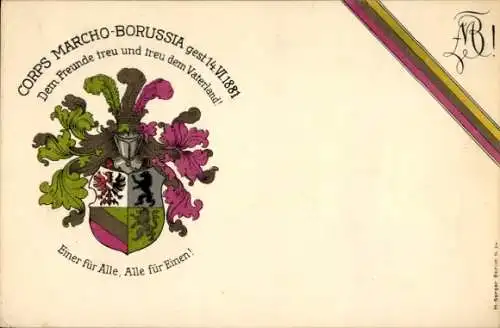Studentika Ak Berlin, Corps Marcho Borussia, Wappen, RSC