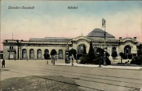 Ak Dresden Neustadt, Bahnhof