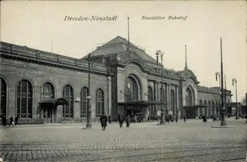 Ak Dresden Neustadt, Neustädter Bahnhof