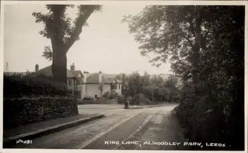 Foto Ak Leeds Yorkshire England, Kings Lane, Alwoodley Park