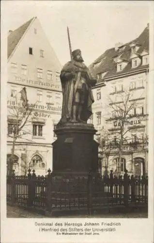 Ak Jena in Thüringen, Denkmal des Herzogs Johann Friedrich