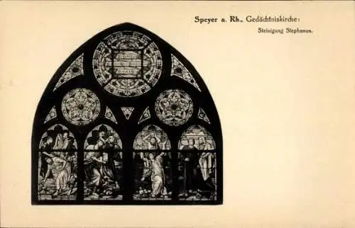 Ak Speyer am Rhein, Gedächtniskirche, Steinigung Stephanus