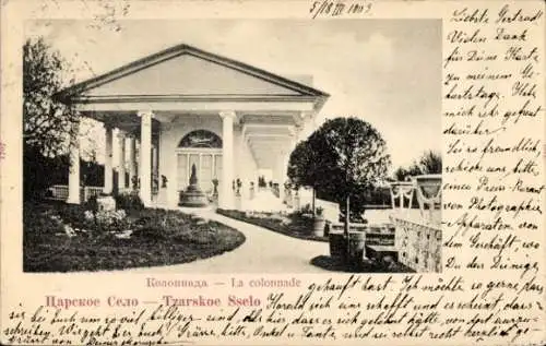Ak Puschkin Zarskoje Selo Zarendorf Russland, Kolonnade