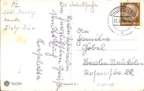 Ak Biały Bó Baldenburg Pommern, Am Stadtteich