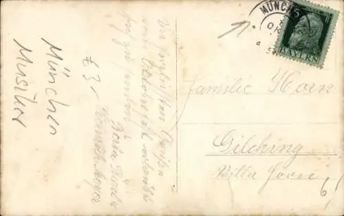 Foto Ak Deutscher Soldat in Uniform, Reiter, Münchner Musiker