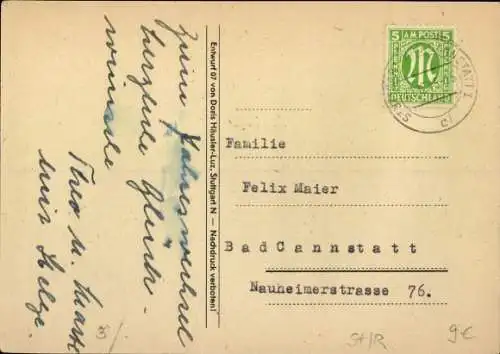Ak Glückwunsch Neujahr, Herz, 1946