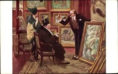 Ak Paris I Louvre, A. Guillaume, Le boniment, 1447