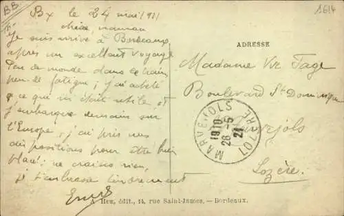 CPA Paquebot Europe, Compagnie des Chargeurs Réunis