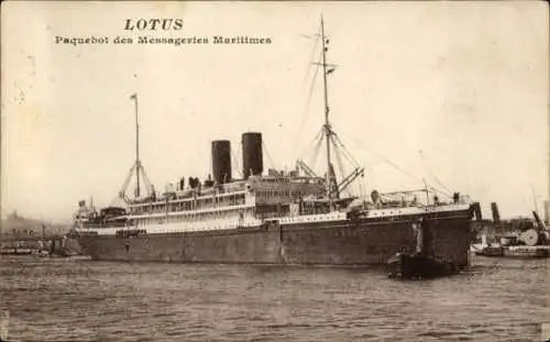 CPA Paquebot Lotus, Messageries Maritimes