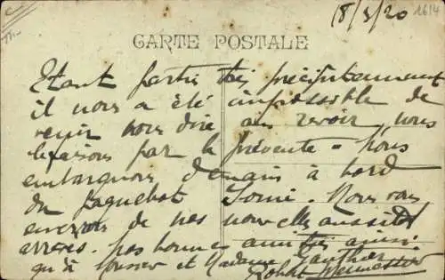 CPA SS Ionie, Paquebot Poste Rapide Français