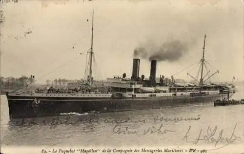 Ak Dampfer Magellan, Messageries Maritimes