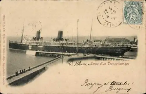 Ak Dampfer, Dampfschiff, Hafen