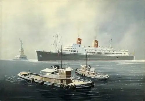 Ak Hamburg Atlantic Linie, Fahrgastschiff Hanseatic