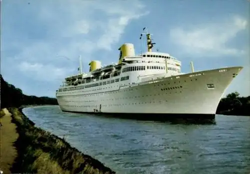 Ak Nord-Ostsee-Kanal, schwedisches Passagierschiff MS Kungsholm