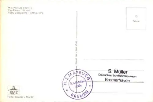 Ak Schiff MS Prinses Beatrix, Sealink